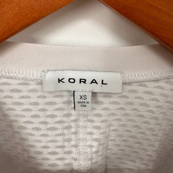 KORAL Sofia Mesh Long-Sleeve Pullover Top in White // XS - Picture 5 of 13